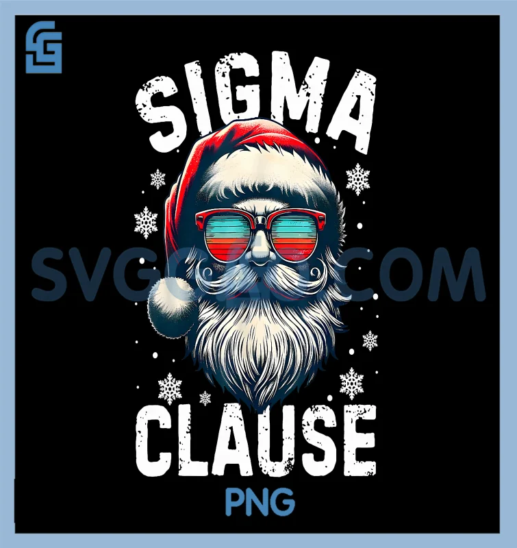 Funny Christmas Santa Clause PNG, Merry Rizzmas Sigma Clause PNG