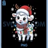 Funny Lamb in Santa Hat PNG, Animal Lover Cute Lamb Christmas PNG