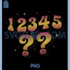 Funny Number Sequence 67 PNG, Humor Retro Gradient PNG