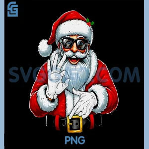 Funny Six Seven 6 7 Meme PNG, Santa Christmas PNG