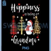 Happiness is being a Grandma PNG, Christmas Plaid Tree Snowman PNG