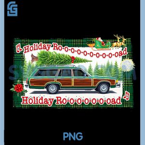 Holiday Road Retro PNG, Christmas Tree Station Wagon PNG