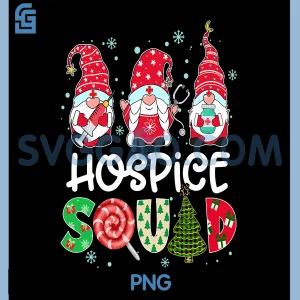 Hospice Squad Gnome Nurse PNG, Stethoscope Christmas Pine Plaid PNG