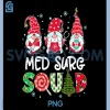 Med Surg Squad Gnome Nurse PNG, Stethoscope Christmas Pine Plaid PNG