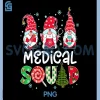 Medical Squad Gnome Nurse PNG, Stethoscope Christmas Pine Plaid PNG
