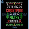 Merry Christmas Animal PNG, Filthy Ya Xmas Family PNG