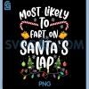 Most Likely to Fart On Santa's Lap PNG, Matching Family Christmas PNG