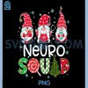 Neuro Squad Gnome Nurse PNG, Stethoscope Christmas Pine Plaid PNG