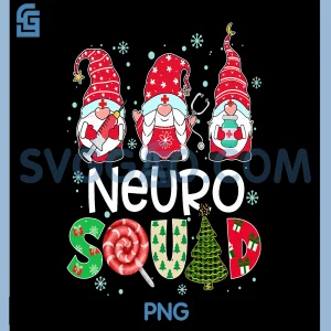 Neuro Squad Gnome Nurse PNG, Stethoscope Christmas Pine Plaid PNG
