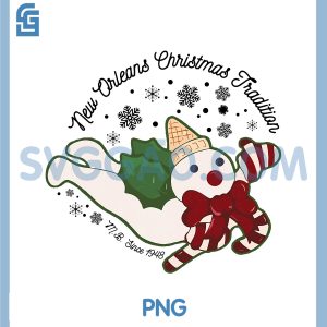 New Orleans Christmas Tradition PNG, Snowmen Christmas PNG