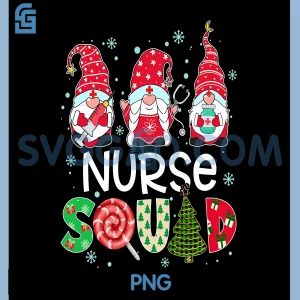 Nurse Squad PNG, Gnome Nurse Stethoscope PNG, Christmas Pine Plaid PNG