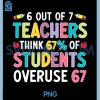 6 Out of 7 Teachers PNG, Think 67 of Students PNG, Overuse 67 PNG