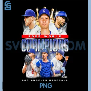 2025 World Champions PNG, Los Angeles LA Series Finals Merch PNG