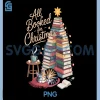 All Booked for Christmas PNG, Cat Books Tree PNG