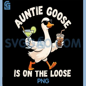 Auntie Goose On The Loose PNG, Funny Drinking PNG