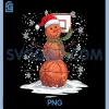 Christmas Basketball PNG, Funny Snowman Hoop Design PNG