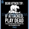 Bear Attack Tip If Attacked Play Dead PNG, Funny Hiking Bear PNG