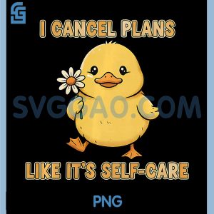 Cancel Plans Cute Duck PNG, Funny Graphic PNG