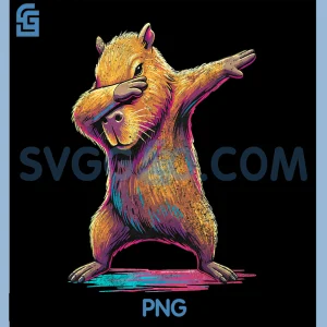 Capybara Dabbing PNG, Funny Animal PNG, Capybaras Lover PNG