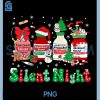 Retro Propofol Silent Night PNG, ICU Nurses Funny PNG, Merry Christmas PNG