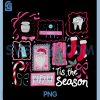 Tis The Season PNG, Dentist Braces Teeth PNG, Christmas Stamp Coquette PNG