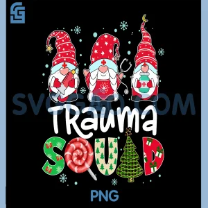 Trauma Squad PNG, Gnome Nurse Stethoscope PNG, Christmas Pine Plaid PNG