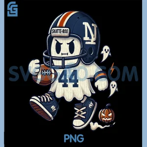 Vintage Cam Skattebo PNG, Skatte-Boo PNG, Cute Ghost Football Lovers PNG