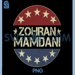 Zohra Mamdani for NYC Mayor PNG, Zohran Mamdani Retro PNG