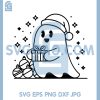 Christmas Present Ghost SVG, Cute Festive Ghost SVG