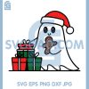 Christmas Ghost with Gifts SVG, Cute Gingerbread Ghost SVG