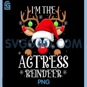 Actress Reindeer PNG, Christmas Family Matching PNG, Group Funny Xmas PNG