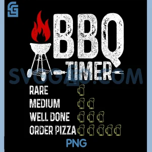 BBQ Timer PNG, Grill Grilling Rare Medium Chef PNG, Beer Lover Funny PNG