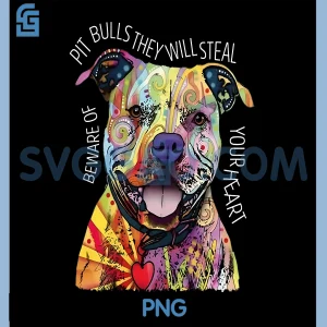 Beware of Pit Bulls PNG, They Will Steal Your Heart PNG