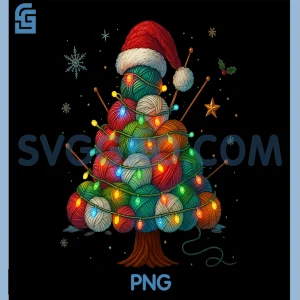 Christmas Yarn Crochet PNG, Knitter Knitting Quilting Yarn PNG