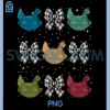 Coquette Hen on Nest PNG, Cute Bow Chicken Vintage PNG