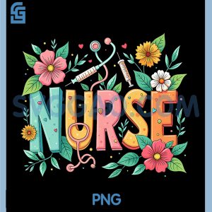 Cute Retro Groovy Nurse PNG, Flower Nursing 0CT9JL PNG