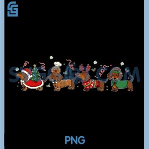 Dachshund Christmas PNG, Dog Lovers PNG