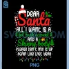 Funny Dear Santa Christmas PNG, Fat Bank Account Skinny Body Design PNG