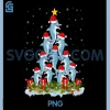 Dolphin Christmas PNG, Tree Lights Santa PNG, Funny Sea Animal Xmas PNG