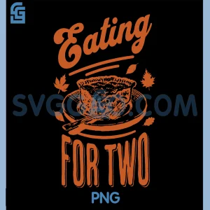 Eating for Two PNG, Thanksgiving Couples PNG, Pregnancy Announcement PNG