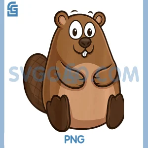 Fat Chubby Beaver PNG, Kawaii Funny PNG