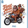 Feast Modes Activated PNG, Funny Bigfoot Thanksgiving Design PNG