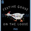 Festive Goose On The Loose PNG, Christmas Duck Light Xmas Holiday PNG
