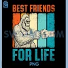 Funny Bigfoot PNG, Best Friends for Life Fist Bump PNG