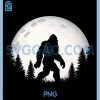 Funny Bigfoot Hiking PNG, Walking Moon Forest Trees Sasquatch PNG