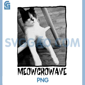 Funny Cat Meme Microwave PNG, Meowcrowave Saying PNG