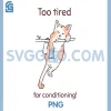 Funny CAT Too Tired for Conditioning PNG, Gymnast Gymnastics PNG