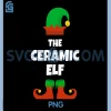 Funny Ceramic Elf PNG, Christmas Xmas Artist PNG