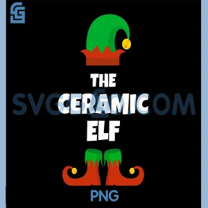 Funny Ceramic Elf PNG, Christmas Xmas Artist PNG