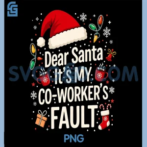 Funny Office Christmas PNG, Saying Holiday Coworker PNG, Humor Santa PNG